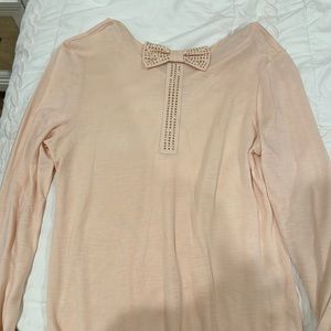 Ted Baker long sleeve crystal bow top size 1